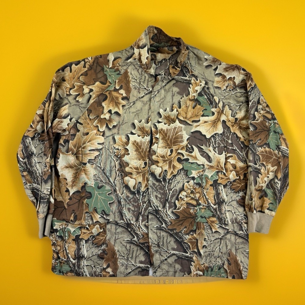 VTG 90s Spartan Advantage Camo Jacket‎ XXL Made USA Hunting Full Zip Lightweight